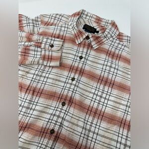 Pendleton Lightweight Flannel Shirt Womens Sz L Petite Plaid Cowgirl Western T7